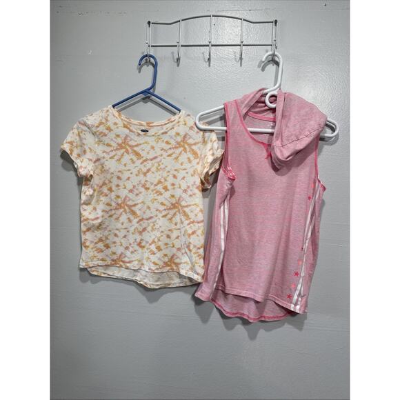Lot of 2 OLd Navy So Girls 16- 18 Short Sleeve Tee, Sleeveless Hooded Tank Top - Picture 1 of 13